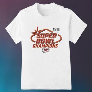 Kansas City Chiefs Super Bowl LVIII Champions Trophy Graphic NFL Fan Tee Shirt
